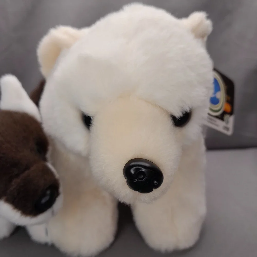 Wild Republic Unlikely Friendships Plush Sled Dog & Polar Bear Stuffed Animals